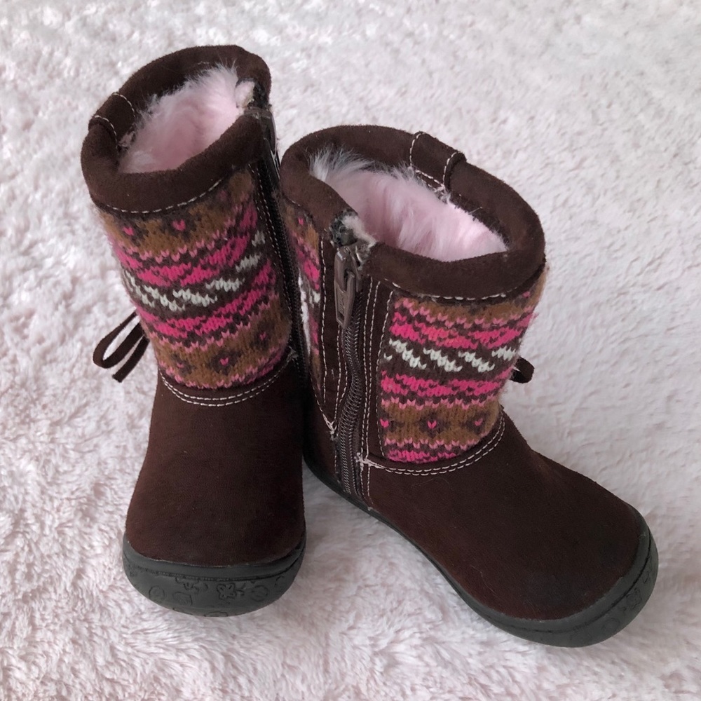 Circo Baby Girl Boots Brown/Pink Size 5